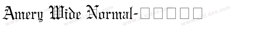 Amery Wide Normal字体转换